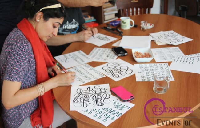 Calligraphy lessons workshops in istanbul