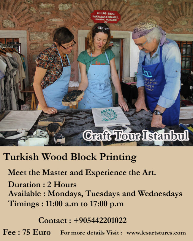 craft tour istanbul turkish wood block textile printing workshop istanbul
