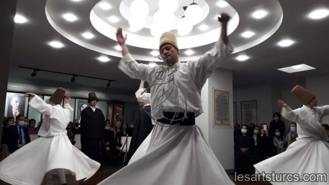 whirling dervish ceremony in a real monastery in fatih istanbul