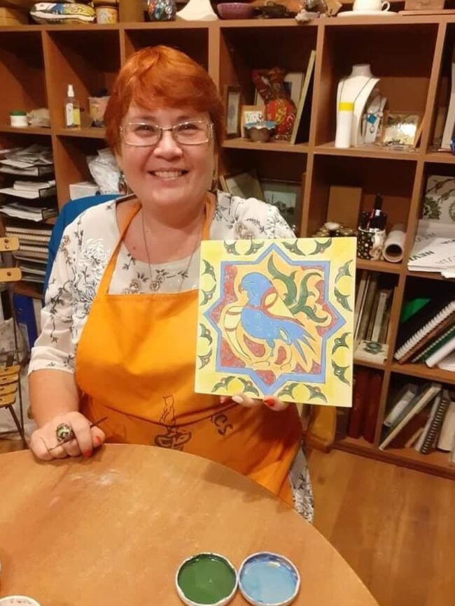 tile ceramic painting class in sultanahmet istanbul