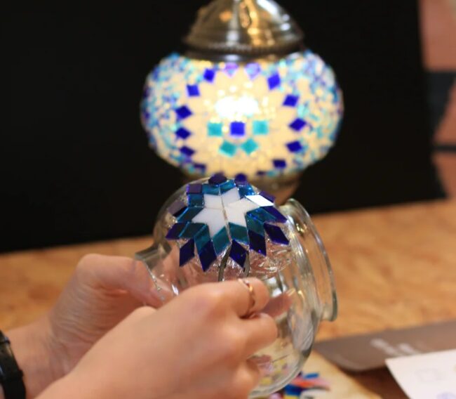 ottoman turkish mosaic lamp workshop sultanahmet istanbul