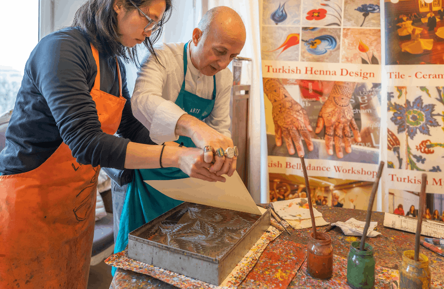 arte della marmorizzazione turca