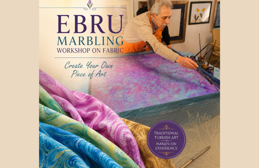 Fabric Ebru Workshop at Les Arts Turcs